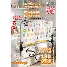 Özgürce Katlanabilir Yatak Bariyeri, Sayılar ve Harfler Öğretici, 90CM, Güvenli Kullanım