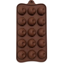 Homvira🍫 15’li Yarım Küre Silikon Çikolata Kalıbı | Dolgulu & Pralin Çikolata Kalıbı | Esnek Yapışmaz | -40°c / +230°C Isıya Dayanıklı