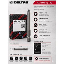 İzeltaş Bits Ucu 75 mm Pz 2 Uzun Pozidriv Bits Uç 75 mm 1 Adet