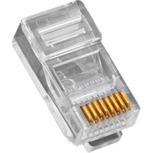 Hobibahçem Orıng MPC6U3EZ Cat6 Plug U/utp EZRJ45 Yeni Nesil Altın Uç Konnektör 100 Lü Paket