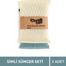 My Clean Vibe Simli Sünger Seti (Krem -Mavi)