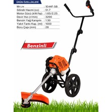 Optivex Benzinli Tekerlekli Çim Biçme Makinesi, Güçlü ve Taşınabilir Çim Kesim Aracı