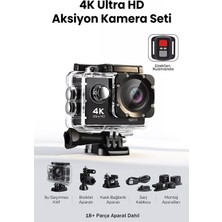 Kensa Aksiyon Kamera Kumandalı 4K Ultra Hd 170 Derece Çekim Açısı Wifi Bağlantılı Aksiyon Kamera 4K 30 Fps