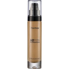 Flormar Invisible Cover HD Fondöten 120 Honey Orta Kapatıcılıkta Pürüzsüz Görünüm 30 ml