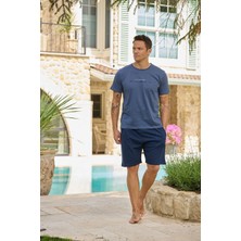 Relax Mode Erkek Penye Laci Kısa Şortlu Pijama Takımı - 6170-11R