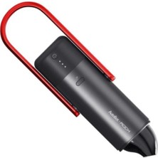 Woodhub Mini Elektrikli Süpürge, Ev ve Ofis Için, Siyah-Kırmızı Renkli