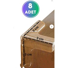 Özgürce 8'li Silikon Şeffaf Masa Kenarı Koruyucu Seti