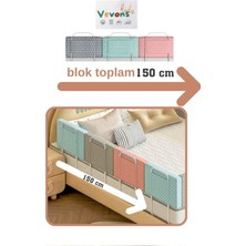 Özgürce Lüks Çocuk Güvenlik Yatak Bariyeri 150X50 Cm, Baza ve Yatak Için