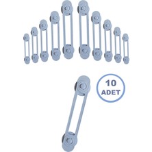 Özgürce 10’lu Çok Amaçlı Bebek Güvenlik Seti, Dolap ve Çekmeceleri Koruyan Beyaz