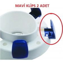 PremiumPort Klozet Yükselteci Alt Mavi Klipsler 2'li Set, Kulakları Tutma Aparatları