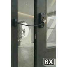 Özgürce Pratik ve Güvenli Çocuk Pencere Kilidi, 6'lı Set, Antrasit