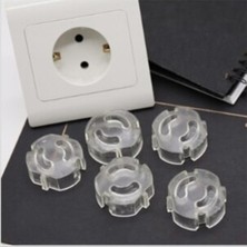 Özgürce Şeffaf Topraklı Priz Koruyucu Seti (6 Adet) Güvenli ve Pratik Kullanım