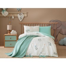 Özdilek 10 Parça Müslin Bebek Seti (Önlüklü)-Elephant Mint