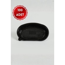 PremiumPort Siyah Renk Tek Kullanımlık Plastik Böbrek Küveti, 100 Adet