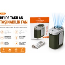 GUNKES Klipsli Bel Fanı Mini Şarjlı Fan Kamp Yürüyüş Iş Için Taşınabilir Soğutucu
