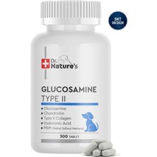 Dr. Nature's Köpek Glukozamin Tablet 300 Tablet – Eklem Destekleyici MSM Kondroitin İçeren Hareket ve Kıkırdak Desteği