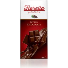 Fiorella Bitter Çikolata Tablet 80 Gr. 1 Lezzetli Bitter Çikolata ile Tatlandırıcı İçermeyen Seçenek