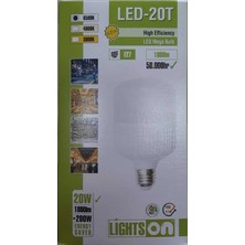 Mikasso Lightson 20W LED Torch Ampül 6500K Beyaz Işık Eko Model