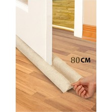 Özgürce Şık Bej Keten Kapı Altı Rüzgar Önleyici Isı Yalıtım Süngeri