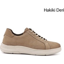 Gönderi(r) Erkek Kum Nubuk  Bağcıklı Hakiki Deri Sneaker