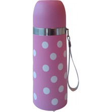 Renklime Sema Baby Puantiyeli Bebek Termosu 350 ml - Pembe