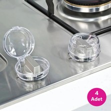 Özgürce Fırın Ocak Gaz Düğmesi Güvenlik Kapağı, 4’lü Set, Dayanıklı ve Kullanışlı
