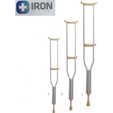 PremiumPort Alüminyum Iron Koltuk Değneği, 138 Cm, Çift, Dayanıklı ve Hafif Tasarım