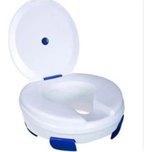 PremiumPort Yüksekliği Artıran Tuvalet Klozet Yükseltici Aparat Kapaklı ve Musluklu