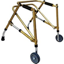 PremiumPort Çocuk Iki Tekerlekli Katlanabilir Yürüteç, Boy Ayarlı, Küçük Beden