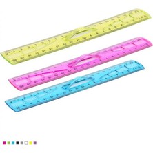 Ark Ergonomik Tutamaçlı 20 cm Şeffaf Cetvel