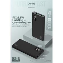 Jopus 10000MAH Powerbank Pd 22,5W Hızlı Şarj - Dijital Ekranlı - Taşınabilir Şarj Cihazı - JP-P12