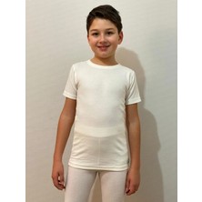 Amora Fancy Clothing Amora CM2507  Fancy Clothing Unisex Termal İç Giyim Pamuk Kısa Kol Çocuk Fanila Beyaz 1 Parça