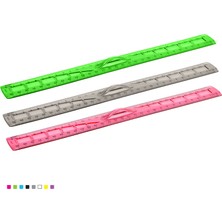 Ark Ergonomik Tutamaçlı 30 cm Şeffaf Çizim Cetveli