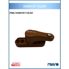 Özgürce Çocuk Güvenlik Kilidi, Pvc Kapı ve Pencere Pimli, Metal ve Kahverengi Tasarım