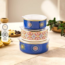 Emsan Solemar Emaye 3'lü Saklama Kabı Seti