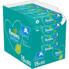 Renklime Prima Pampers Baby Yenidoğan Fresh Clean Islak Havlu 80X15 Adet (1200 Yaprak)