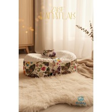 Özgürce Nefes Alan Kolajen Kumaşlı Yeni Doğan Bebek Reflü Yatağı, Su Geçirmez Alezli