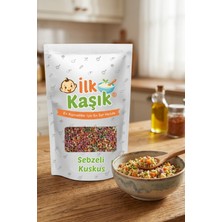 İlk Kaşık Sebzeli Kuskus 200 gr / Tam Buğday 90G Sebze Eşdeğeri Pratik Bebek ve Aile Gıdası
