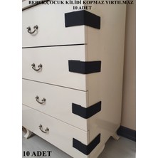 Özgürce Çocuk Güvenliği Çok Amaçlı Dolap ve Çekmece Kilidi, 10 Adet, Güçlü Yapışma