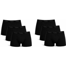 Tutku Paket 6'lı 0114 Likralı Erkek Boxer  (+6 Siyah ) Abani Classic