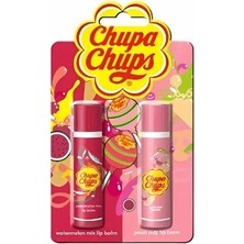 Renklime Chupa Chups Lip Balm 2li Dudak Bakım Kremi 4gr - Karpuz ve Şeftali