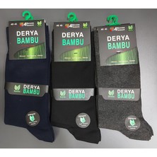 Derya Erkek Dikişsiz 4 Mevsim Bambu Uzun Çorap 12 Adet