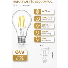 Mikasso LED Ampul E27 6W 6500K Beyaz Işık Erd-96