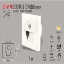 Mikasso CT-5170 1W/6400K Sens.ledli Kor. Armatür (Beyaz)