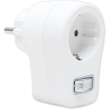 Mikasso Tekli Akım Korumalı Priz (10A-2500W) - Anahtarlı Beyaz