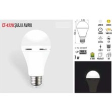 Mikasso Ct 4229 7 W Şarjlı LED Ampul Beyaz