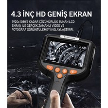 Profesyonel Endoskop Kamera Monitörlü El Tipi / 5 Metre