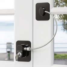 Özgürce Sağlam Siyah Plaka ve Halatlı Güvenli Emniyet Kilidi