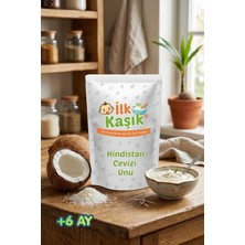 İlk Kaşık Hindistan Cevizi Unu 100G Glutensiz Taş Değirmen Yüksek Lifli Doğal Un Alternatifi