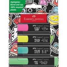 Faber Castell Fosforlu Kalem 4’lü Paket Grafiti Baskı Renkli Günlük Kullanım İçin Set